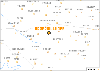 map of Upper Gillmore