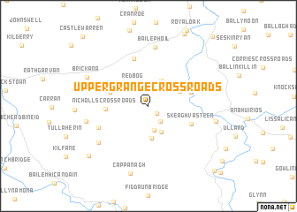 map of Upper Grange Cross Roads