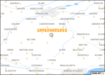map of Upper Hardres