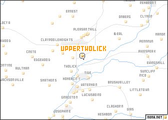 map of Upper Two Lick