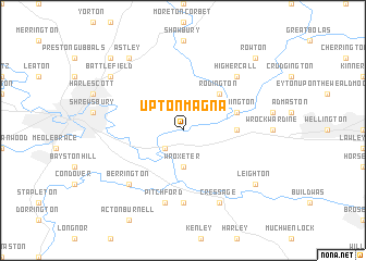 map of Upton Magna