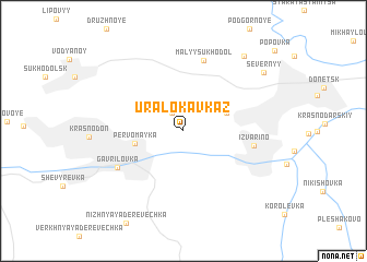 map of Uralo-Kavkaz