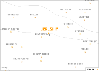 map of Ural\