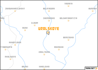 map of Ural\