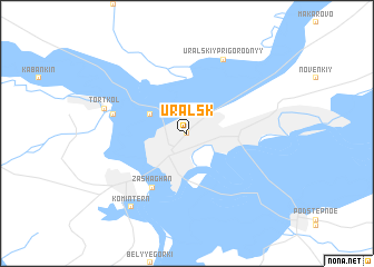 map of Uralʼsk