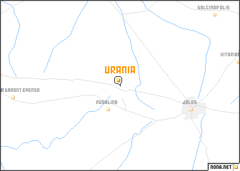 map of Urânia