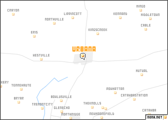 map of Urbana