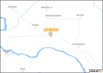 map of Urbana