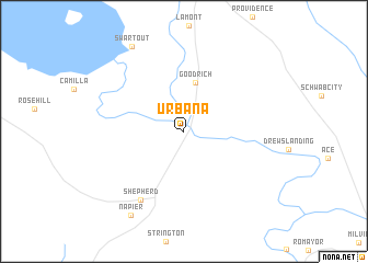 map of Urbana