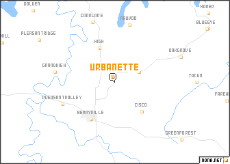 map of Urbanette