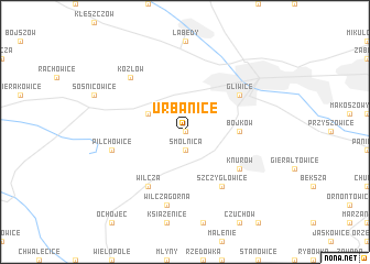 map of Urbanice