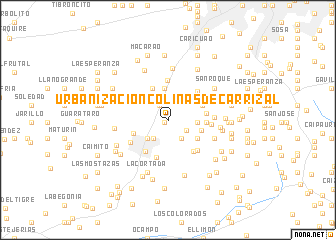map of Urbanización Colinas de Carrizal