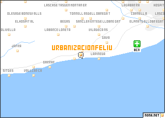 map of Urbanización Feliu