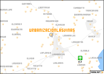 map of Urbanización Las Viñas