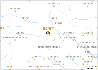 map of Urbès