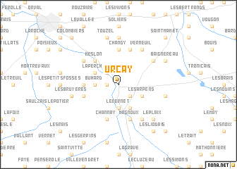 map of Urçay