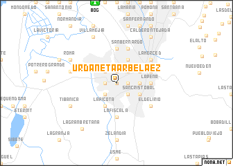 map of Urdaneta Arbeláez