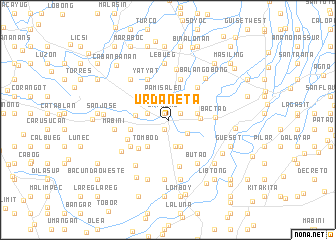 map of Urdaneta