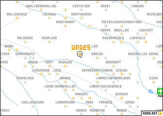 map of Urdès