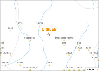 map of Urdués