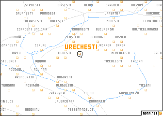 map of Urecheşti