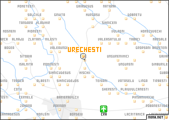 map of Urecheşti