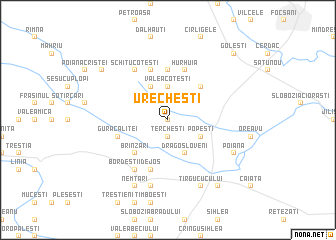 map of Urecheşti