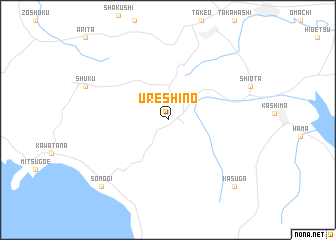 map of Ureshino