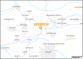 map of Urganchi