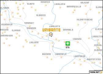 map of Uribante