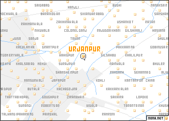 map of Urjanpur