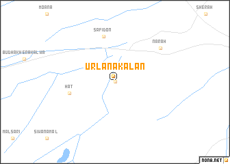 map of Urlāna Kalān