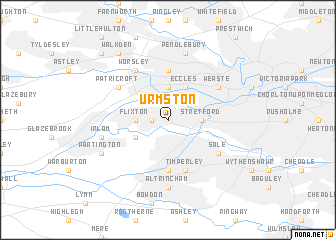 map of Urmston