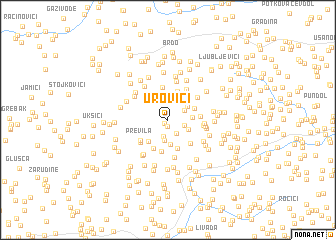 map of Urovići