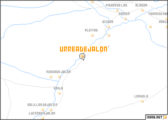 map of Urrea de Jalón