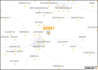 map of Úrrét