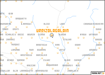 map of Urrizola-Galáin