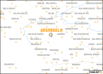 map of Uršna Sela