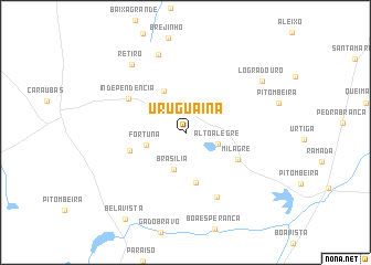 map of Uruguaina