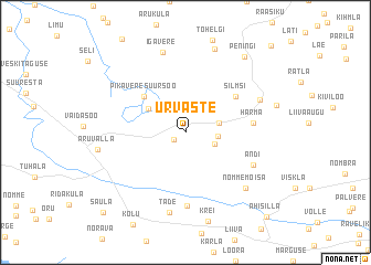 map of Urvaste