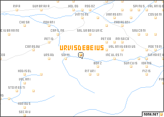 map of Urviş de Beiuş