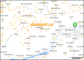 map of Urwāna Kotlai