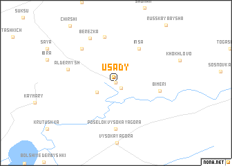 map of Usady