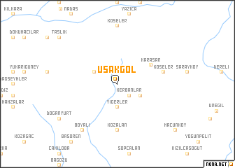 map of Uşakgöl