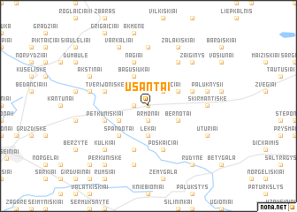 map of Ušantai