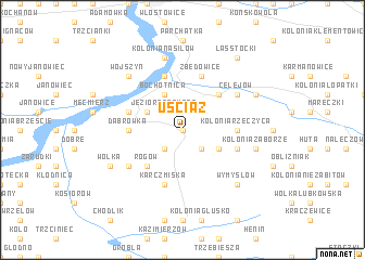 map of Uściąż