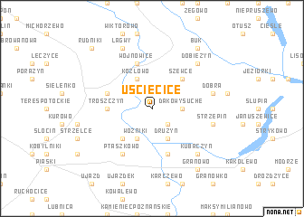 map of Uścięcice