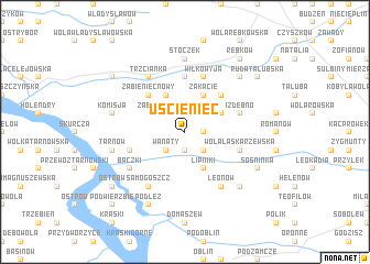 map of Uścięniec