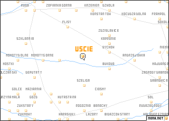 map of Uście