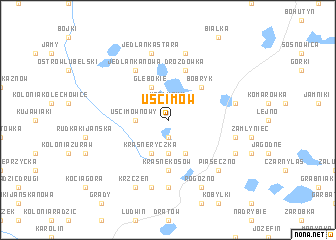 map of Uścimów